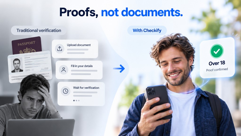 Vergelijking tussen traditionele documentverificatie en Checkify’s proof-gebaseerde verificatie