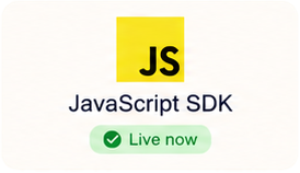 JavaScript SDK — Disponibile ora